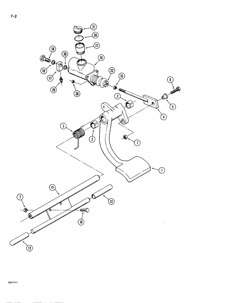 Схема запчастей Case IH 9210 - (7-002) - BRAKE CONTROLS (07) - BRAKES