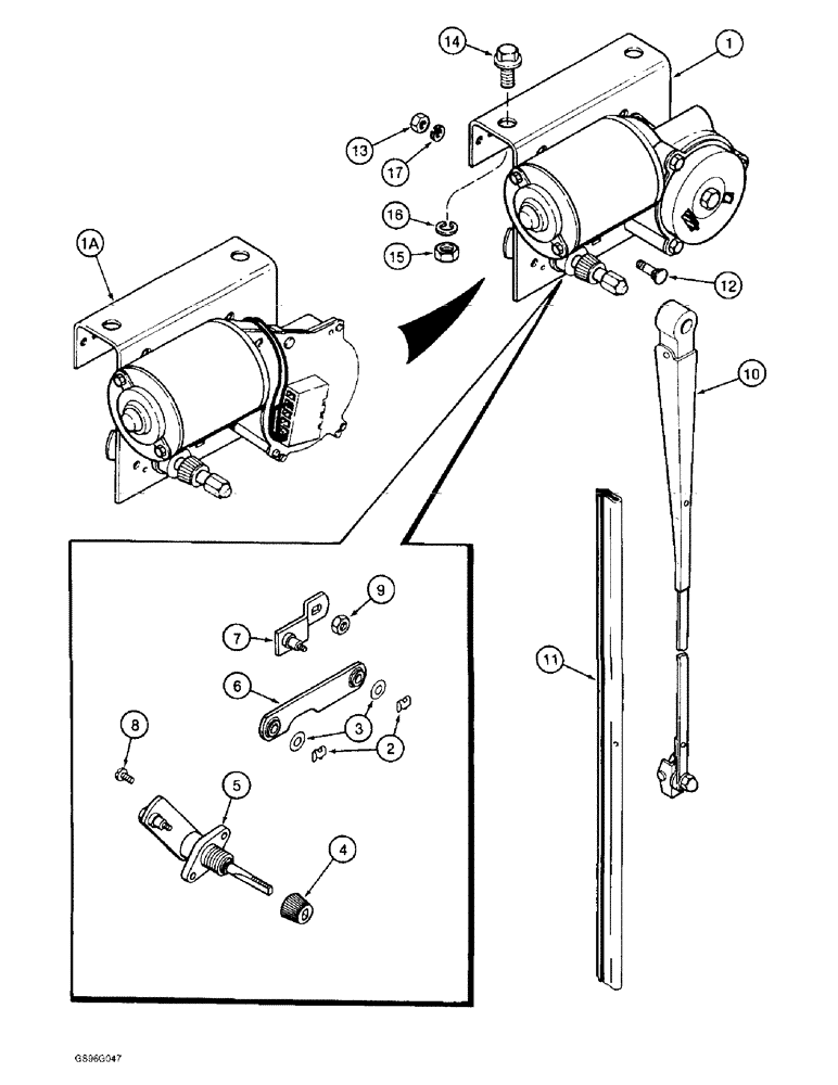 Схема запчастей Case IH 2022 - (4-62) - WINDSHIELD WIPER (06) - ELECTRICAL SYSTEMS