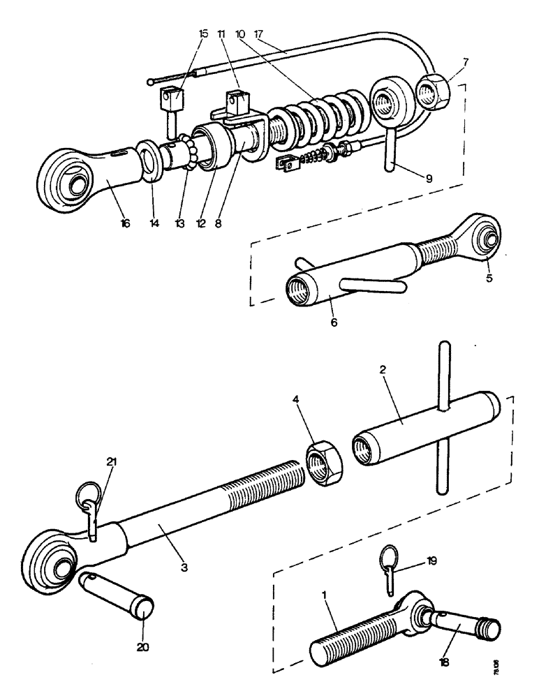 Схема запчастей Case IH 1210 - (E36) - SELECTAMATIC HYDRAULIC SYSTEM, TOP LINK, WITHOUT OVERLOAD RELEASE - ALL MODELS (07) - HYDRAULIC SYSTEM