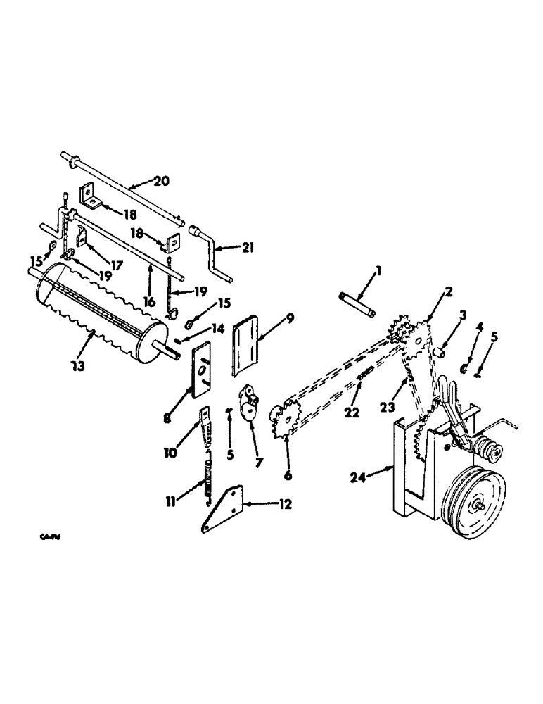 Схема запчастей Case IH 950 - (C-41) - ROLL FEED AND CABLE HOLDUP 