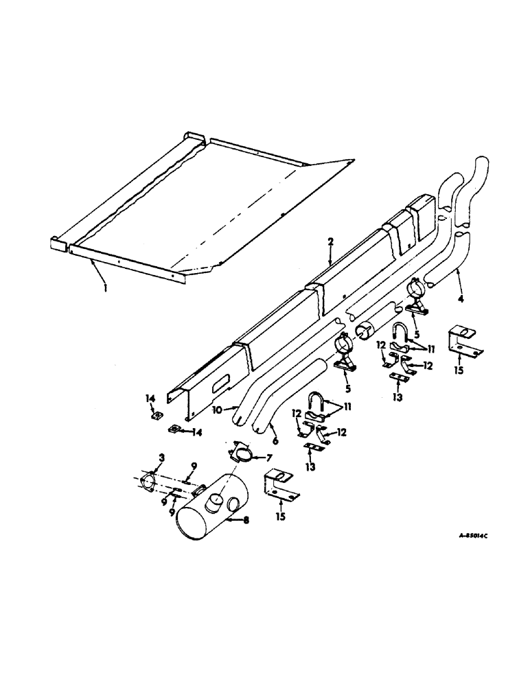 Схема запчастей Case IH 622 - (C-02) - CARBURETED ENGINE, EXHAUST SYSTEM AND SHIELDS, COTTON (01) - ENGINE