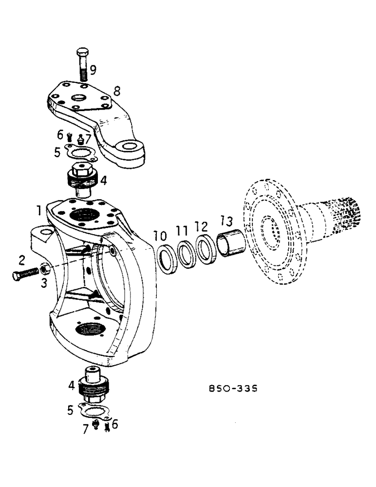 Схема запчастей Case IH 258 - (07-132) - STEERING KNUCKLE ASSY, 4-WHEEL DRIVE, Z F 4-WHEEL DRIVE (04) - Drive Train