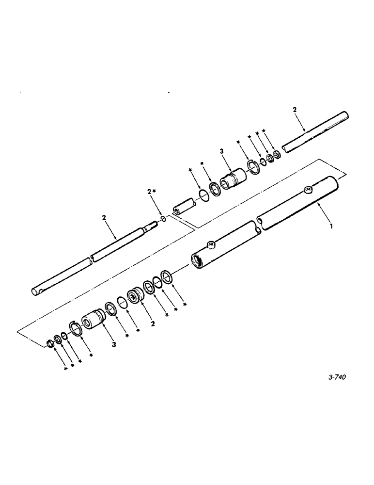 Схема запчастей Case IH 8450 - (106) - CYLINDER, HYDRAULIC, DOUBLE ROD, SERIAL NUMBER CFH0015001 THROUGH 0015274 (07) - HYDRAULICS