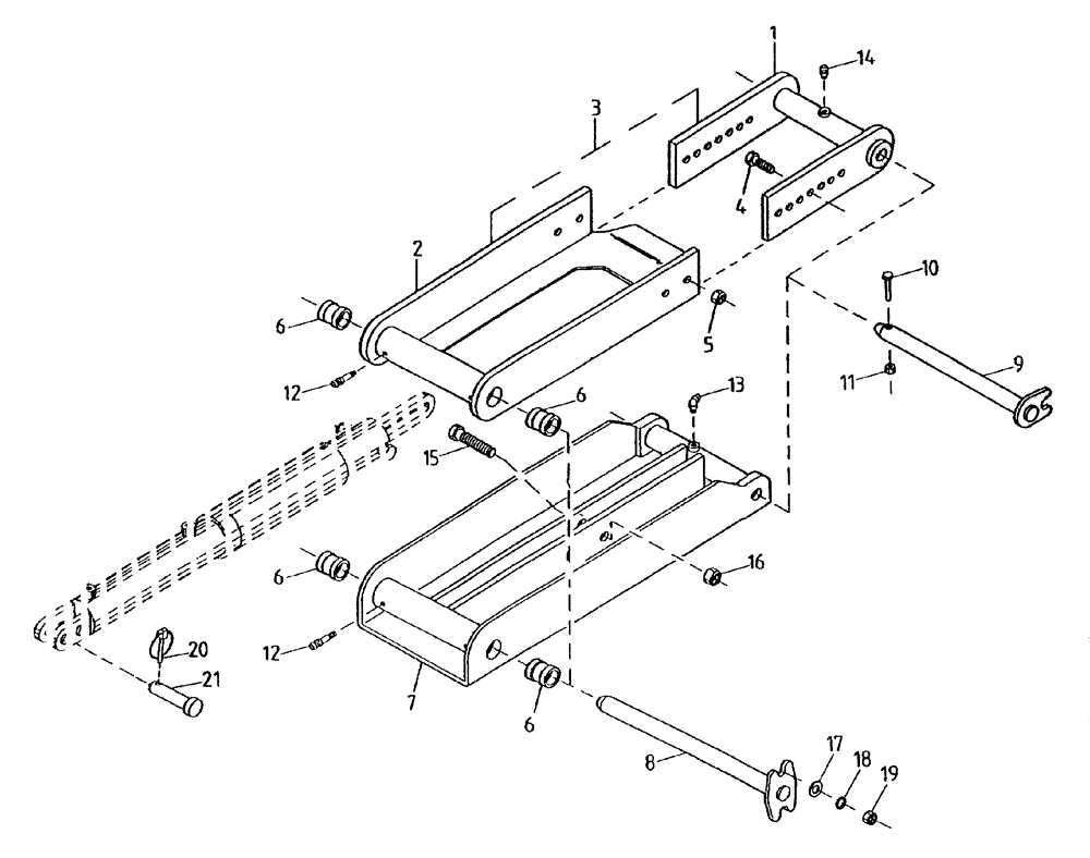 Схема запчастей Case IH 7700 - (A02[15A]) - CROPDIVIDER LIFT ARMS Mainframe & Functioning Components