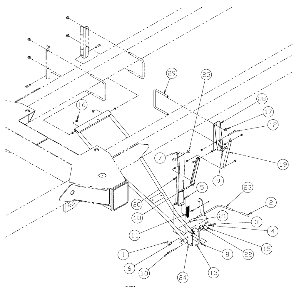 Схема запчастей Case IH SPX4260 - (278) - CHEMICAL INDUCTOR FRAME (78) - SPRAYING