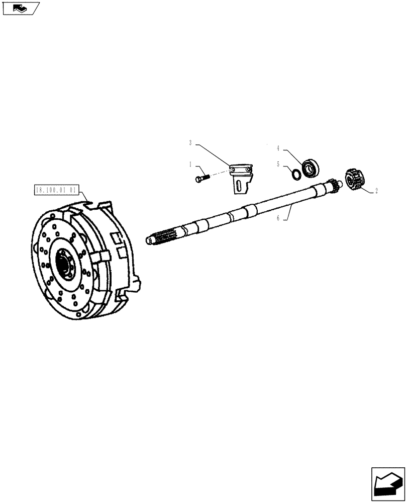 Схема запчастей Case IH FARMALL 65A - (31.110.03) - PTO CLUTCH SHAFT (31) - IMPLEMENT POWER TAKE OFF