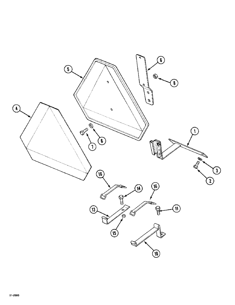 Схема запчастей Case IH 5150 - (9H-04) - WARNING TRIANGLE - SLOW MOVING VEHICLE (09) - CHASSIS/ATTACHMENTS