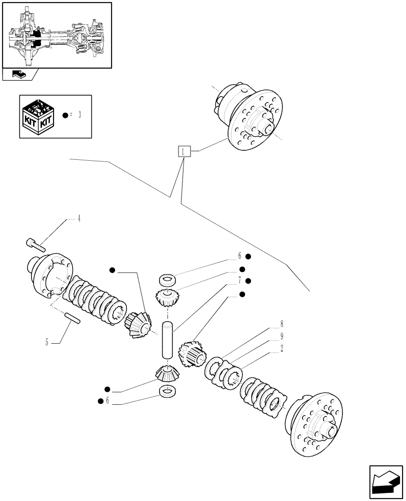 Схема запчастей Case IH PUMA 125 - (1.40. 6/07) - 4WD (CL.3) FRONT AXLE WITH LIMITED SLIP DIFF. L/ST. SENSOR W/BRAKES - DIFFERENTIAL LOCKING (VAR.330425) (04) - FRONT AXLE & STEERING