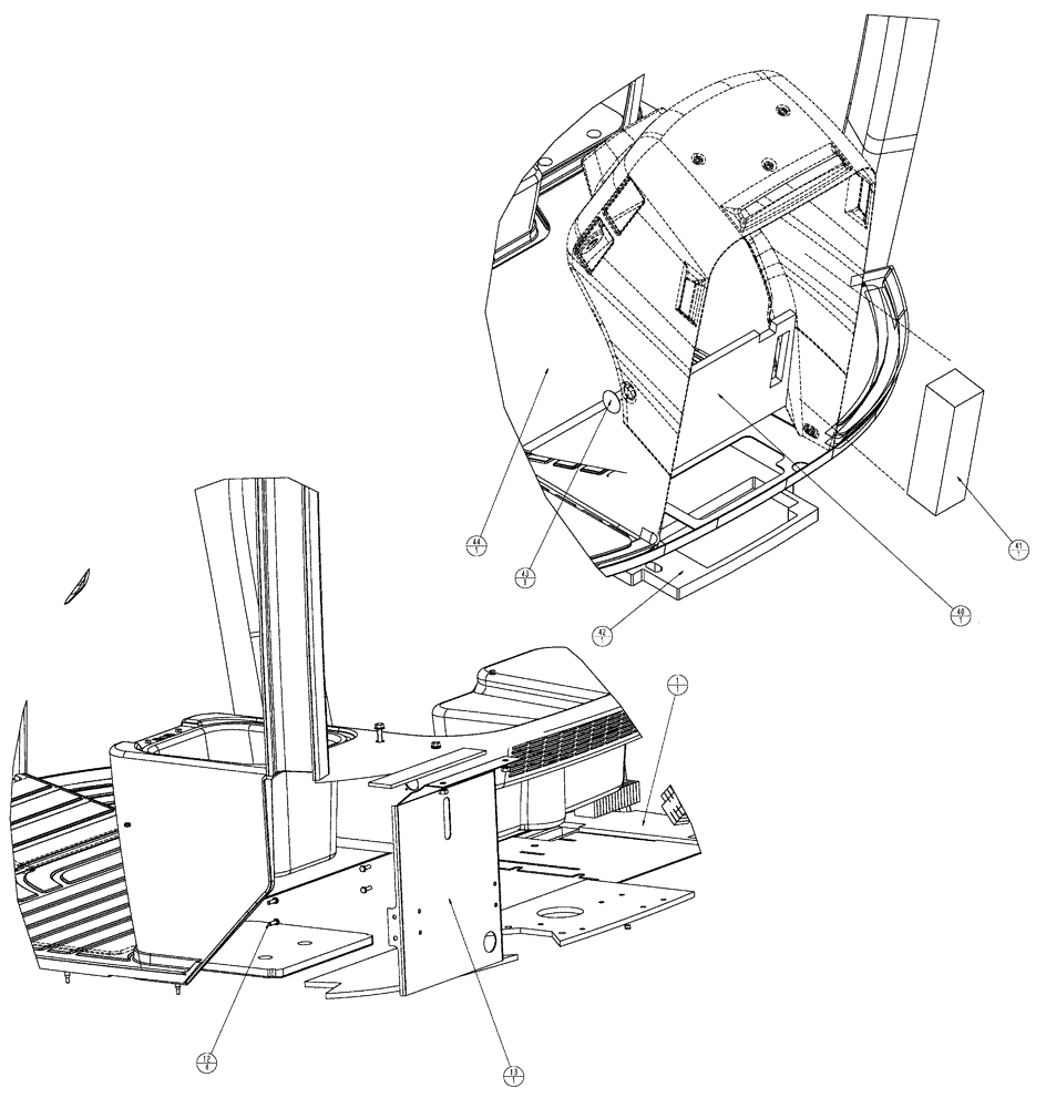 Схема запчастей Case IH SPX4410 - (01-004[04]) - INTERIOR TRIM, DELUXE Cab Interior