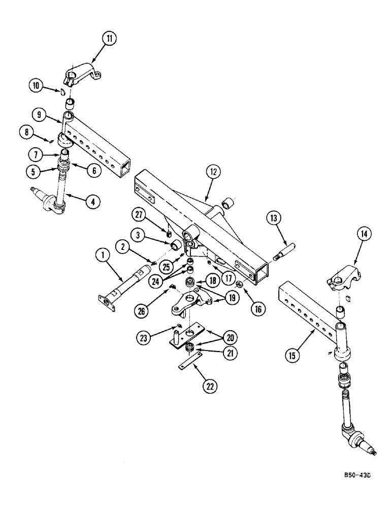 Схема запчастей Case IH 685 - (5-284) - ADJUSTABLE FRONT AXLE - STRAIGHT (05) - STEERING