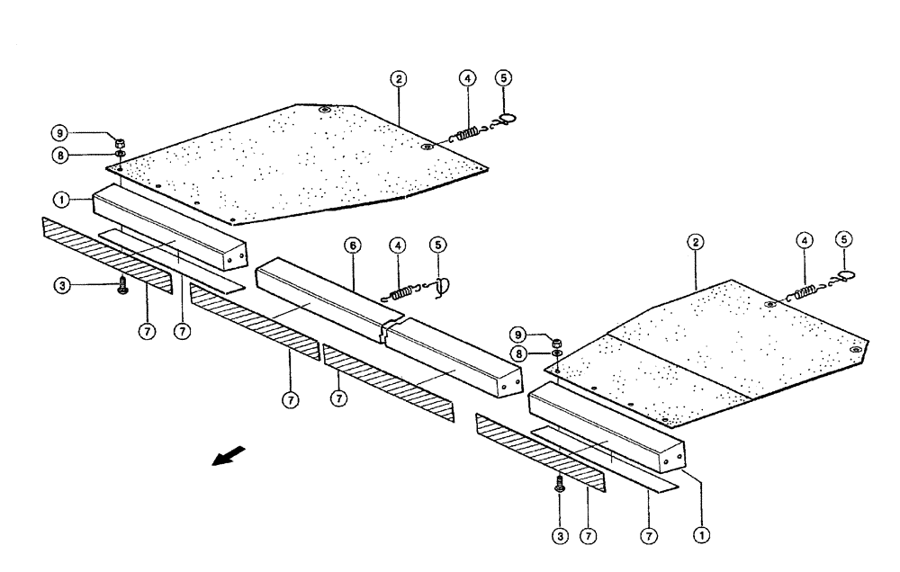 Схема запчастей Case IH 684 - (0028) - GUARD (58) - ATTACHMENTS/HEADERS