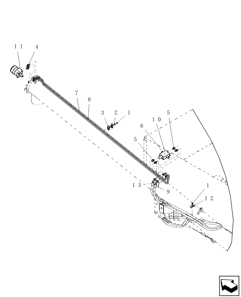 Схема запчастей Case IH ADX2230 - (A.10.A[09]) - AUGER HYDRAULIC COMPONENTS (ASN CBJ0005301) A - Distribution Systems