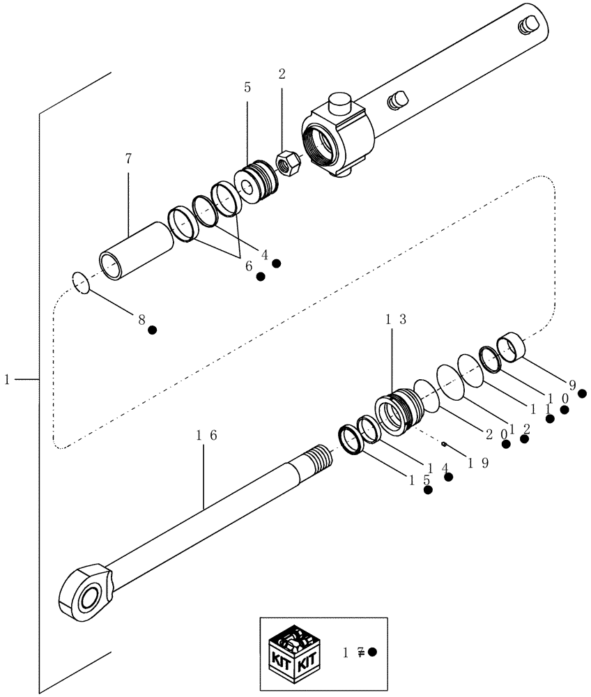 Схема запчастей Case IH 1200PT - (A.10.A[08]) - HYDRAULIC CYLINDER - 87439452 (ASN CBJ0022492) A - Distribution Systems