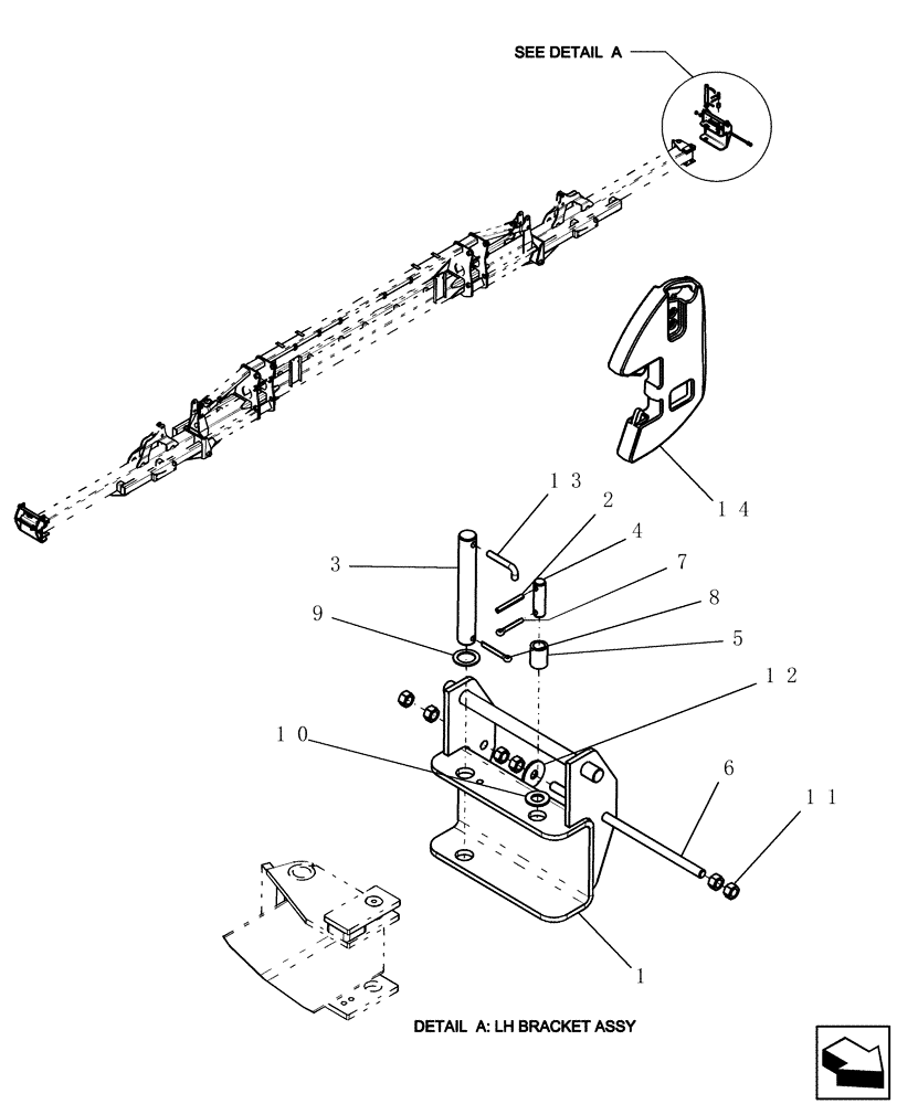 Схема запчастей Case IH 1200PT - (L.10.J[03]) - NO MARKER WEIGHT BRACKET L - Field Processing