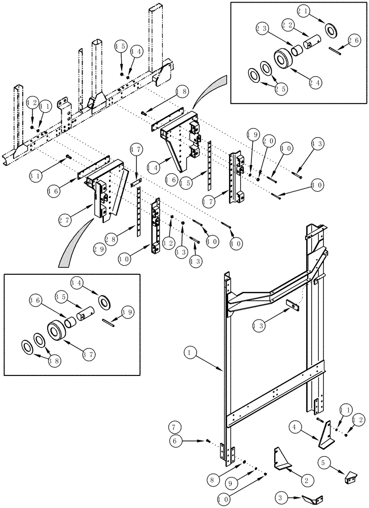Схема запчастей Case IH CPX610 - (09D-21) - BASKET, LIFT - FRONT (16) - BASKET