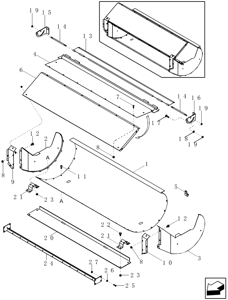 Схема запчастей Case IH 2577 - (74.130.02) - CLEANING FAN - HOUSING (74) - CLEANING