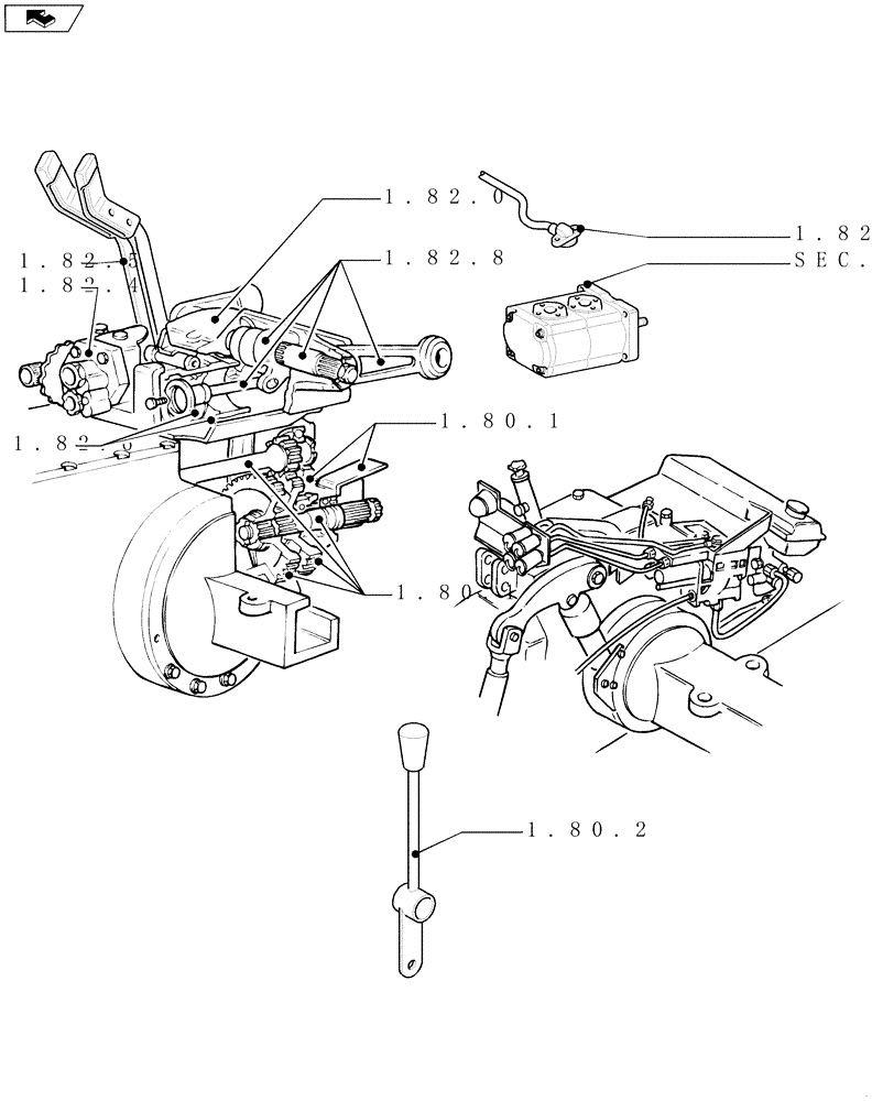 Схема запчастей Case IH FARMALL 90 - (SEC. 07) - HYDRAULICS (00) - GENERAL