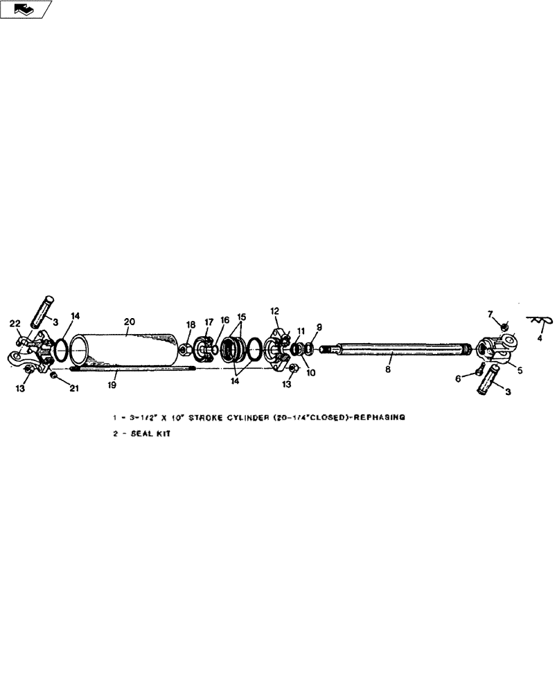 Схема запчастей Case IH 4200 II - (35.100.10) - HYDRAULIC CYLINDER ASSEMBLY (ROCKFORD) (35) - HYDRAULIC SYSTEMS