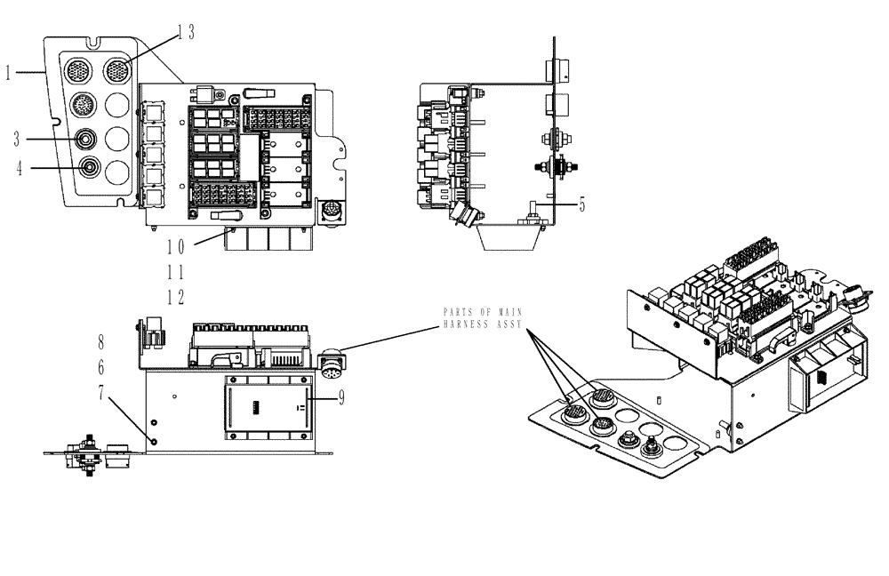Схема запчастей Case IH SPX4410 - (12-022) - MODULE BFC MAIN ELECTRONIC ASSEMBLY (06) - ELECTRICAL
