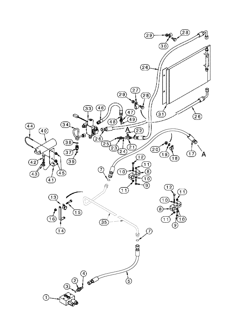 Схема запчастей Case IH 2388 - (08-26) - HYDRAULICS - SEPARATOR CLUTCH - PTO CIRCUIT (07) - HYDRAULICS
