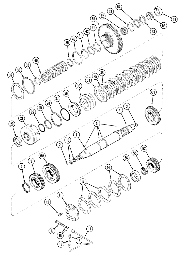 Схема запчастей Case IH 7220 - (6-012) - TRANSMISSION SPEED, COUNTERSHAFT WITH CREEPER (06) - POWER TRAIN