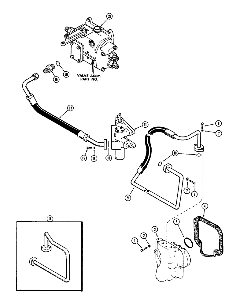 Схема запчастей Case IH 1370 - (174) - HYDRAULICS, DOUBLE GEAR PUMP AND PLUMBING (08) - HYDRAULICS