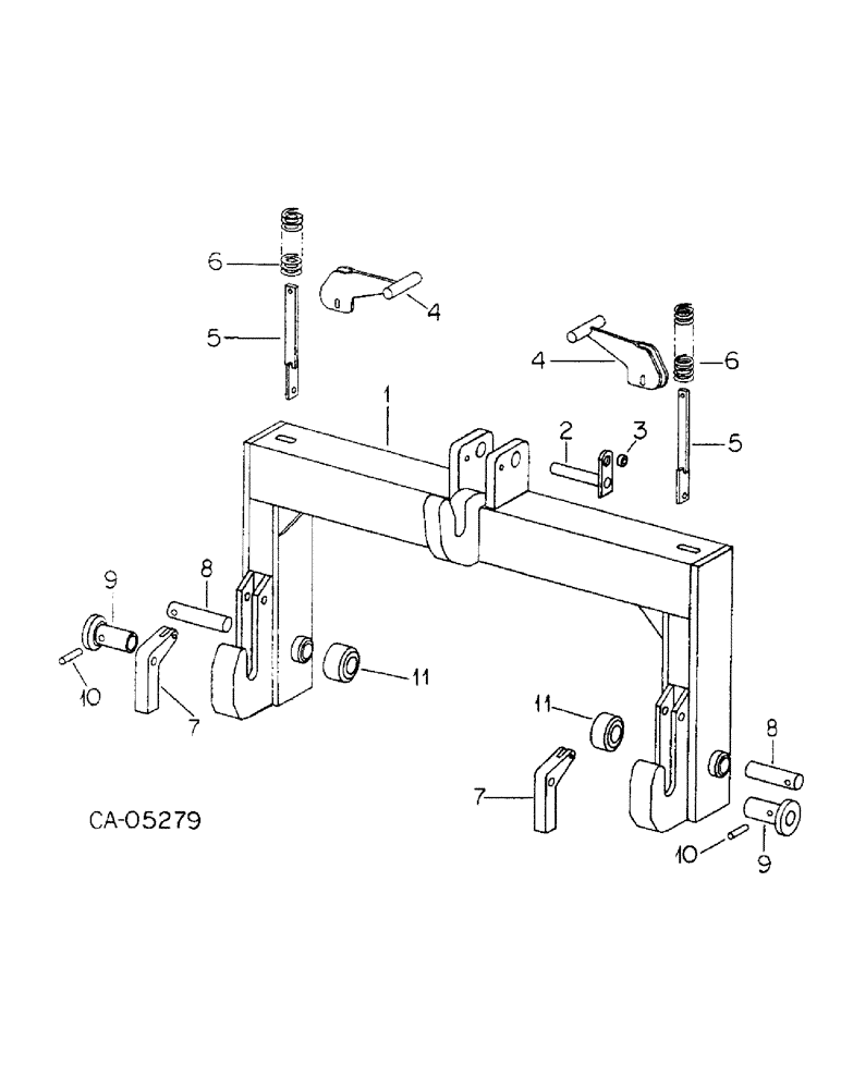 Схема запчастей Case IH 4186 - (09-07) - FRAME, THREE POINT HITCH QUICK COUPLER ATT, CATEGORY III HITCH (12) - FRAME