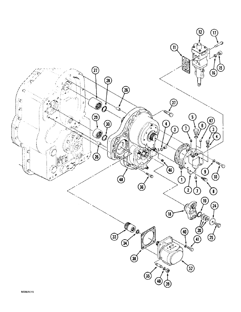 Схема запчастей Case IH 9330 - (6-054) - PTO ASSEMBLY (06) - POWER TRAIN