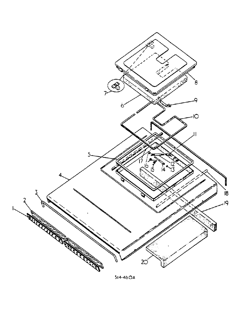 Схема запчастей Case IH 2400 - (13-60) - ROOF SEKURA (05) - SUPERSTRUCTURE