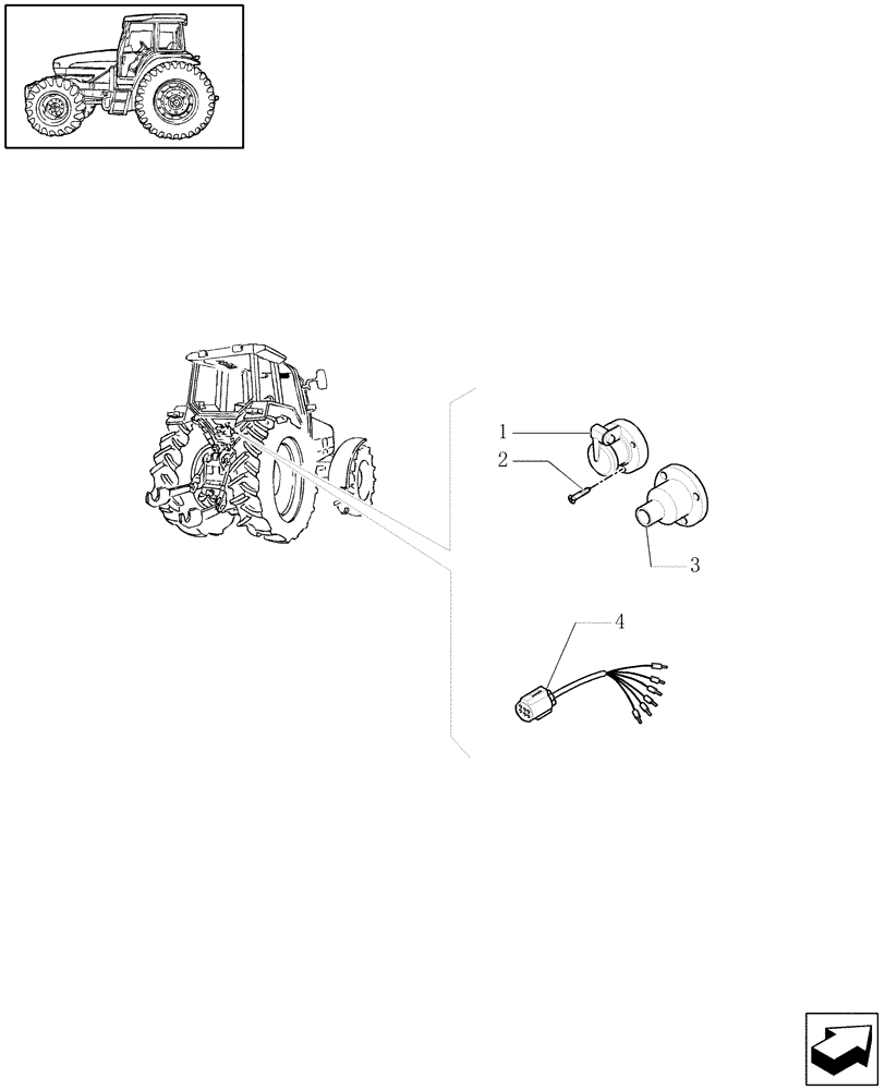 Схема запчастей Case IH MAXXUM 140 - (1.75.0[14]) - TRAILER SOCKET AND RELATED PARTS (06) - ELECTRICAL SYSTEMS