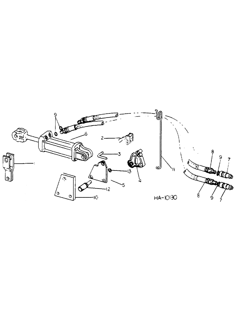 Схема запчастей Case IH 55 - (C-14) - HYDRAULIC CYLINDER LIFT PARTS 