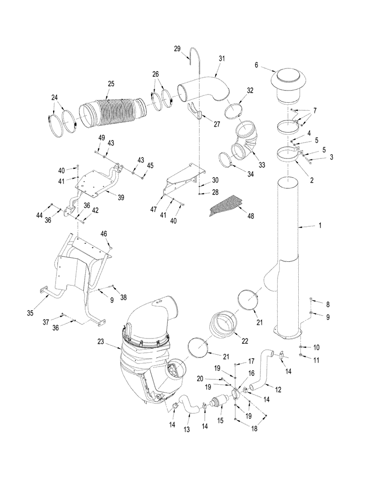 Схема запчастей Case IH STEIGER 535 - (02-10) - AIR INDUCTION SYSTEM, STEIGER 535, BSN Z8F109701 (02) - ENGINE