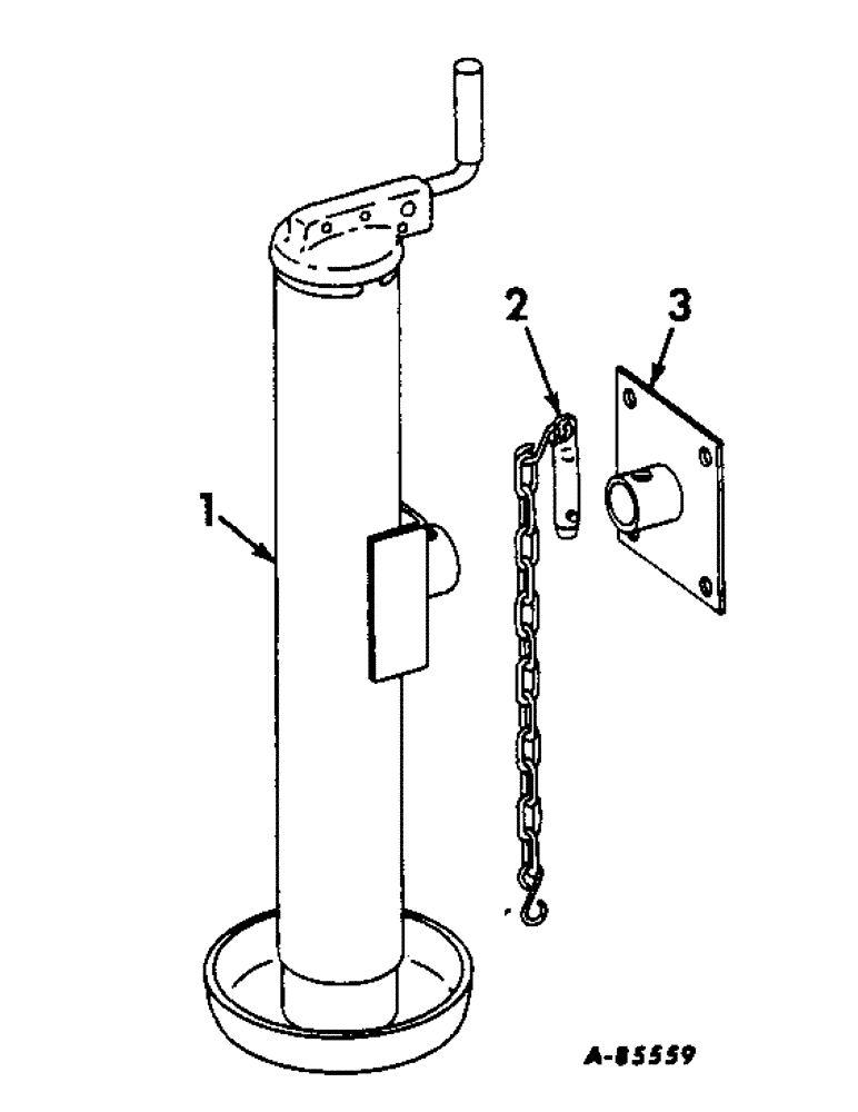 Схема запчастей Case IH 658 - (L-05) - JACK ATTACHMENT, 1966 AND SINCE 