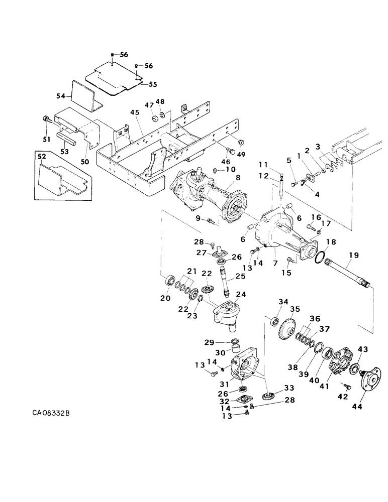 Схема запчастей Case IH 234 - (14-05) - SUSPENSION, FRONT AXLE, FOUR WHEEL DRIVE, 234 Suspension