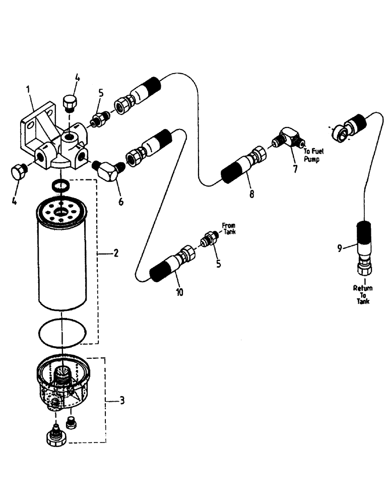 Схема запчастей Case IH 7700 - (C01-06) - WATER SEPARATOR AND FUEL LINES, 6CT Engine & Engine Attachments