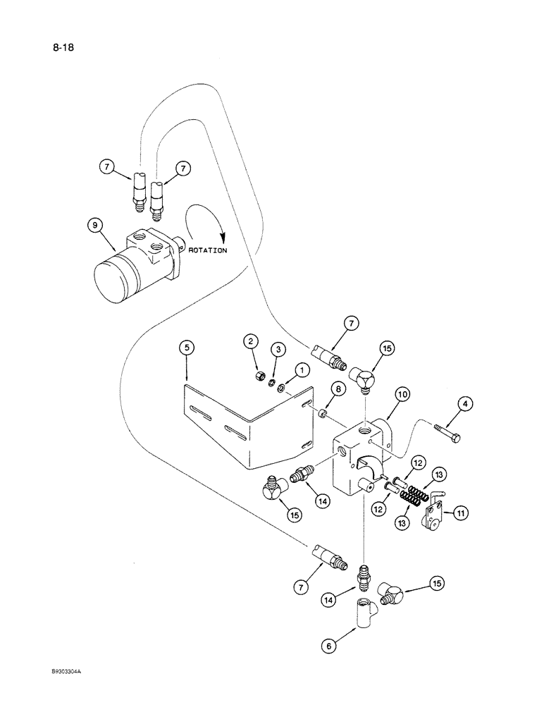 Схема запчастей Case IH 1250 - (8-18) - HYDRAULIC ROLL FEED, WITH AUGER LOADING FEEDER, 1250 MACHINES, P.I.N. 7001 AND AFTER (07) - HYDRAULICS