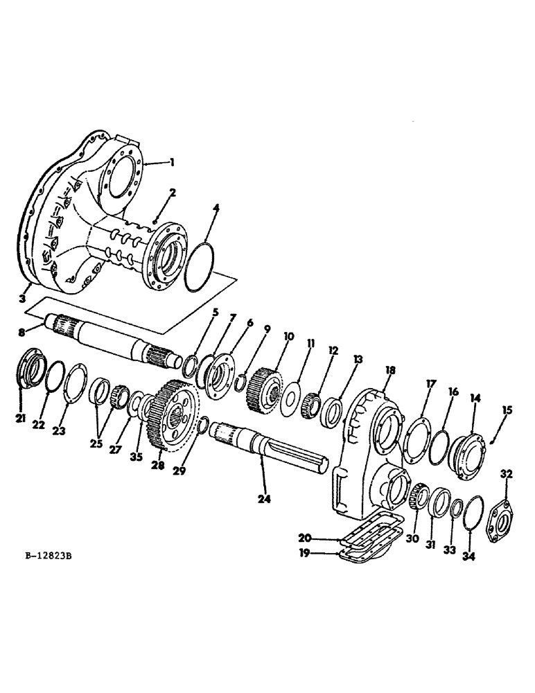Схема запчастей Case IH 986 - (07-20) - DRIVE TRAIN, REAR AXLE AND CONNECTIONS, 986 AND 1086 HI-CLEAR TRACTORS (04) - Drive Train