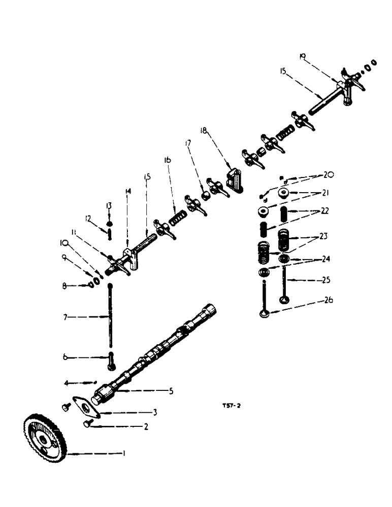 Схема запчастей Case IH 434 - (1-06) - CAMSHAFT AND VALVE MECHANISM - DIESEL ENGINE (02) - ENGINE