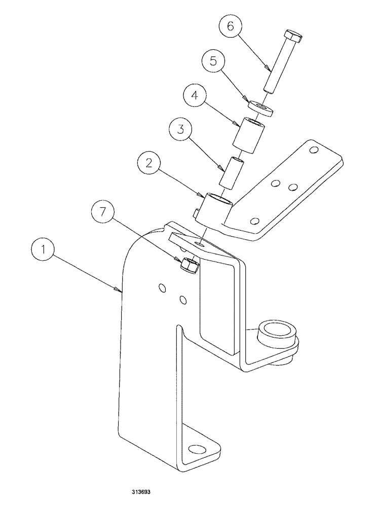 Схема запчастей Case IH SPX3200B - (078) - HOSE PIVOT MOUNT ASSEMBLY, LF, RR (35) - HYDRAULIC SYSTEMS