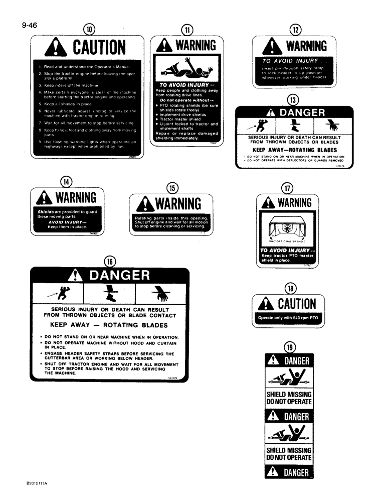 Схема запчастей Case IH 3309 - (9-46) - DECALS (03) - CHASSIS/MOUNTED EQUIPMENT