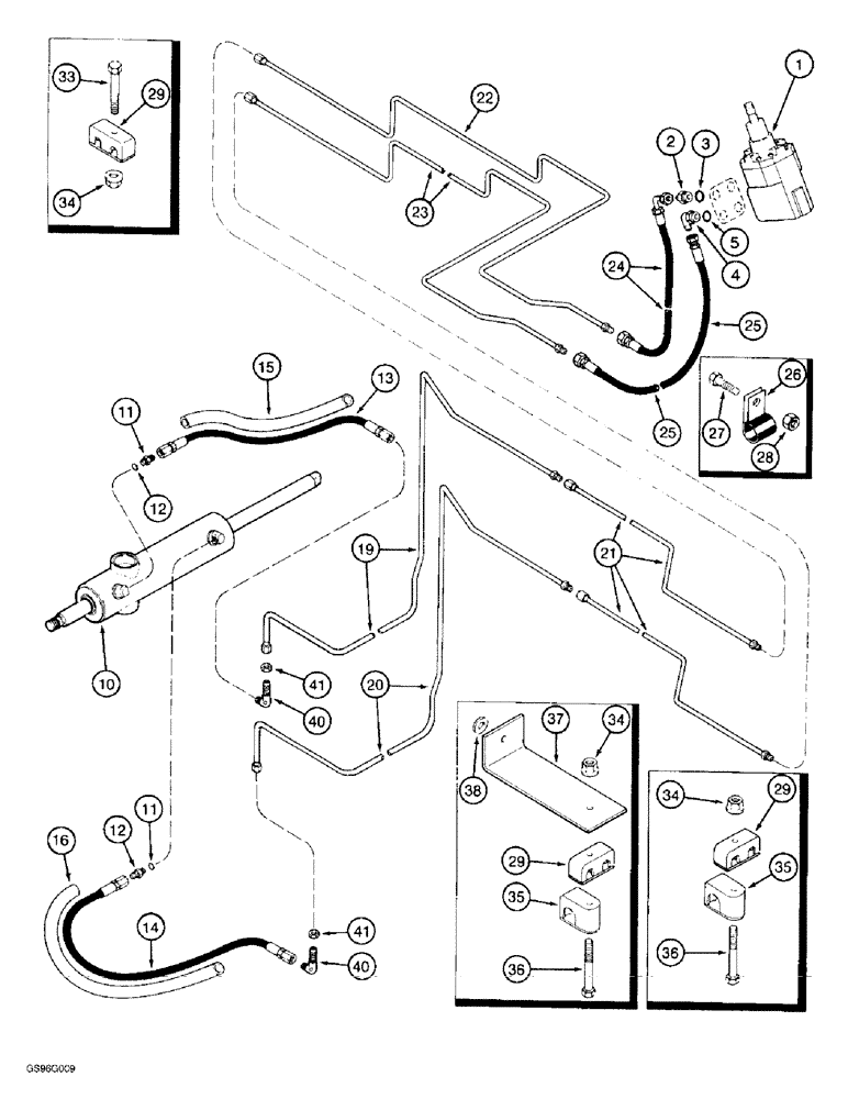 Схема запчастей Case IH 2022 - (5-04) - STEERING SYSTEM, STEERING PUMP TO STEERING CYLINDER (04) - STEERING