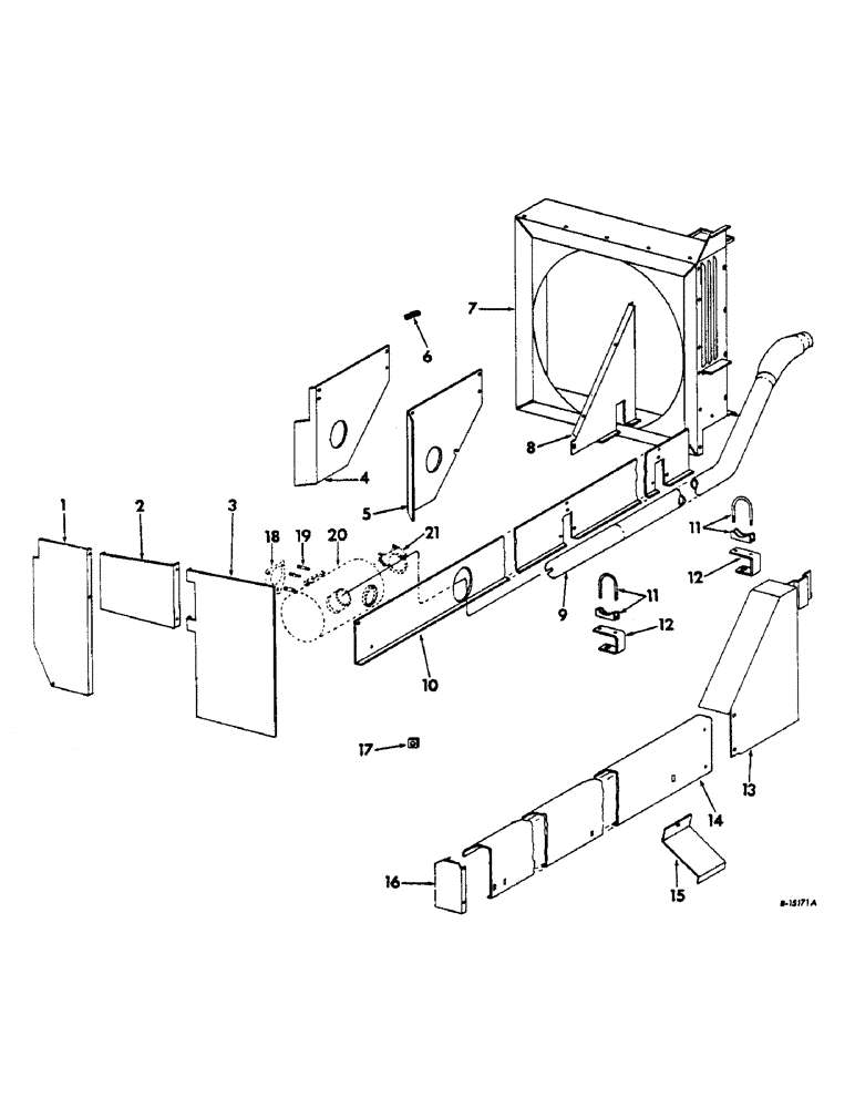 Схема запчастей Case IH 622 - (C-04) - CARBURETED ENGINE, EXHAUST SYSTEM AND SHIELDS, SERIAL NOS. (01) - ENGINE