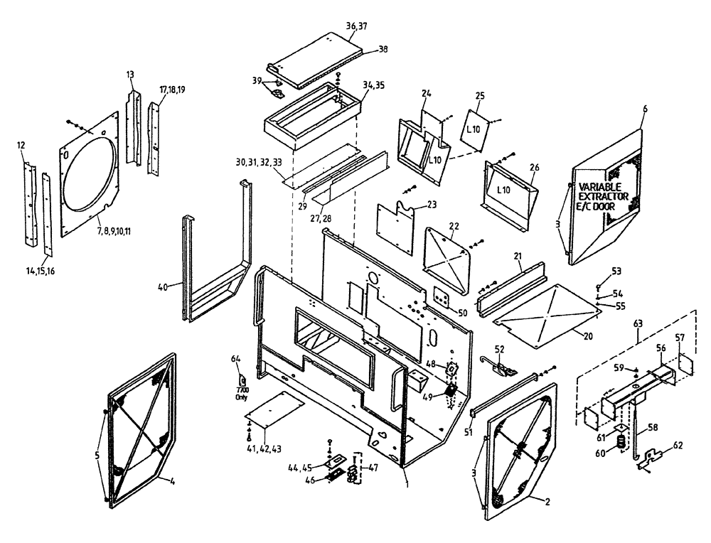 Схема запчастей Case IH 7700 - (C03[00A]) - ENGINE COMPARTMENT Engine & Engine Attachments