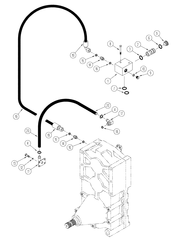 Схема запчастей Case IH STX375 - (06-59) - POWER TAKEOFF - LUBRICATION, QUADTRAC TRACTOR, BSN JEE0102001 (06) - POWER TRAIN