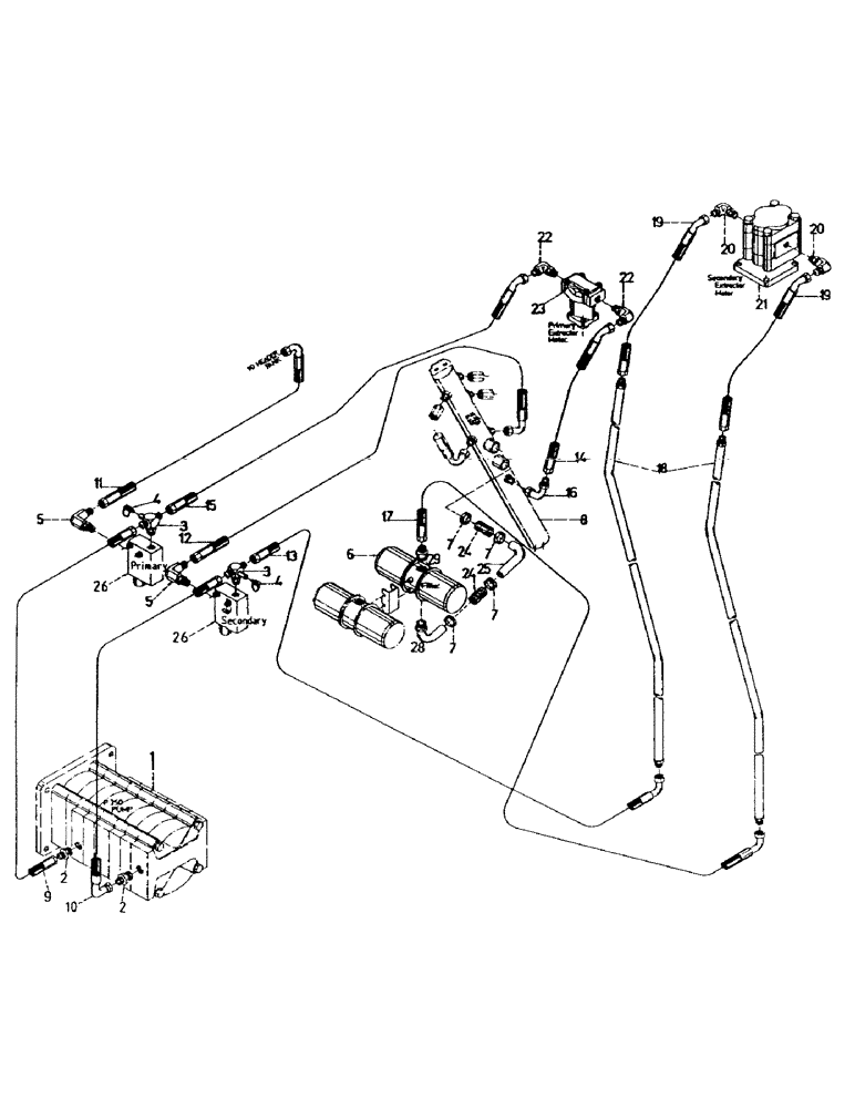 Схема запчастей Case IH 7700 - (B05-53) - HYDRAULICS, CIRCUIT, EXTRACTORS Hydraulic Components & Circuits