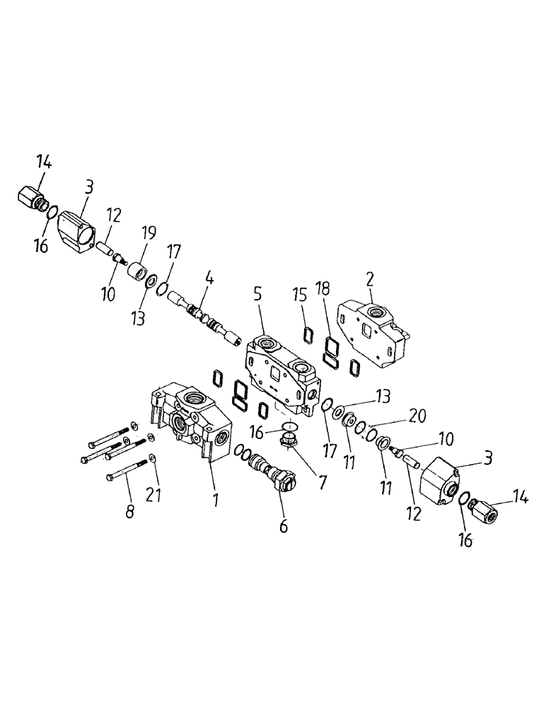 Схема запчастей Case IH 7000 - (B04-10) - HYDRAULIC VALVE, A35, CHOPPER Hydraulic Components & Circuits