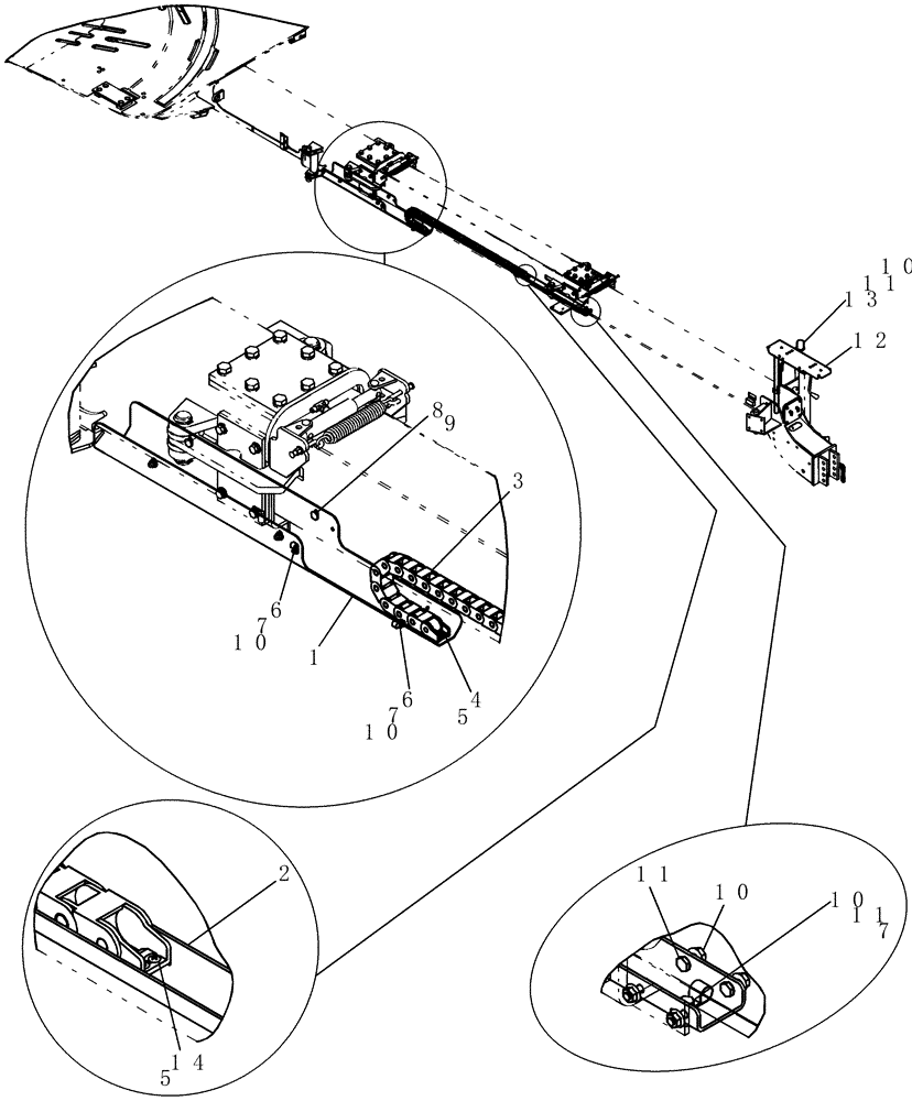 Схема запчастей Case IH 1200PT - (F.10.G[21]) - TAKE-UP CARRIER DETAILS (ASN CBJ022252) F - Frame Positioning