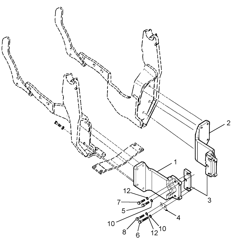 Схема запчастей Case IH LX730 - (39.100.AJ[06]) - VAR - 716454006 - REAR UPRIGHT MOUNTING BRACKET FOR JX1080U, 1100U TRACTOR (39) - FRAMES AND BALLASTING