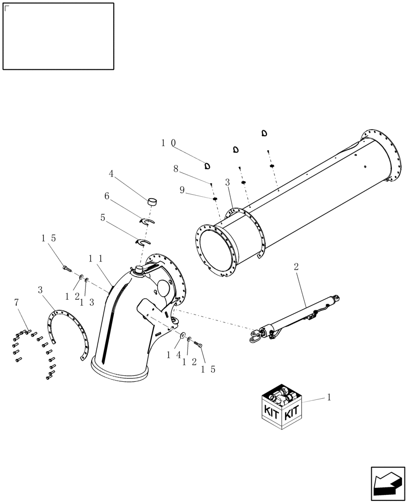 Схема запчастей Case IH 9010 - (80.180.19) - KIT, UNLOAD ELBOW REINFORCEMENT - 7010/8010 (80) - CROP STORAGE/UNLOADING
