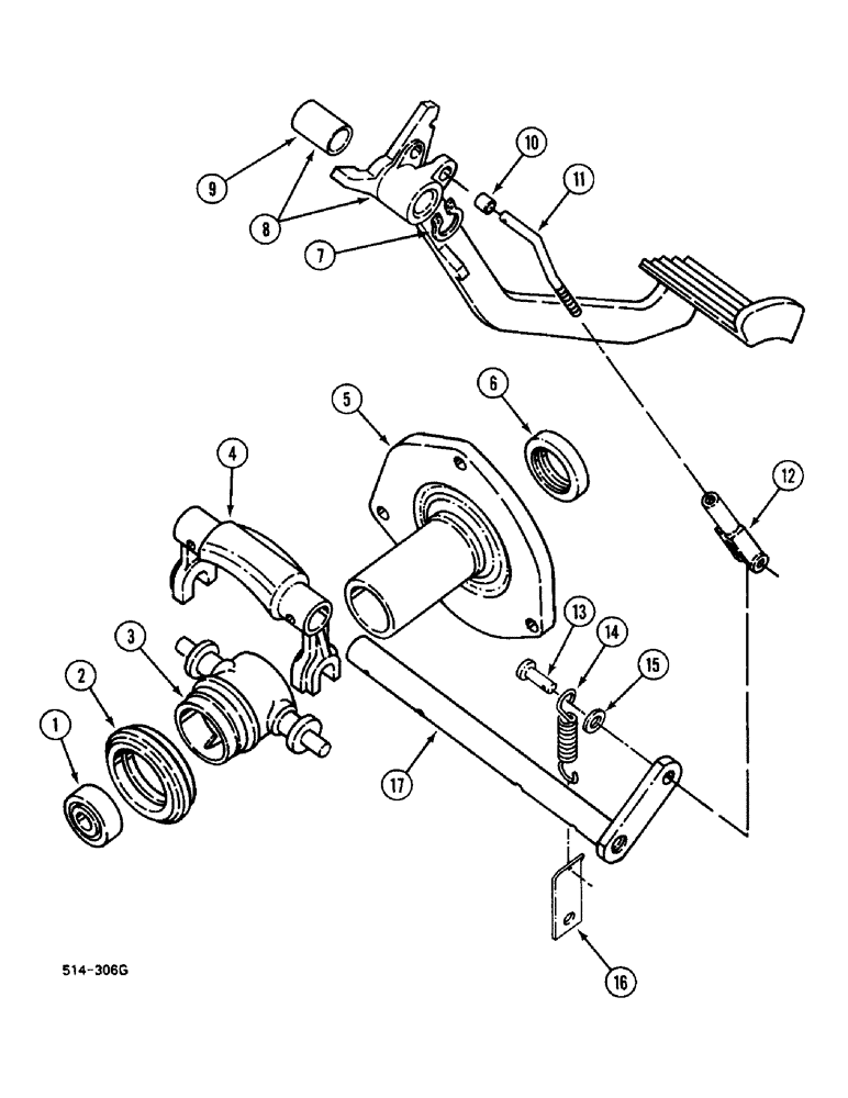 Схема запчастей Case IH 248 - (6-482) - CLUTCH CONTROLS (06) - POWER TRAIN